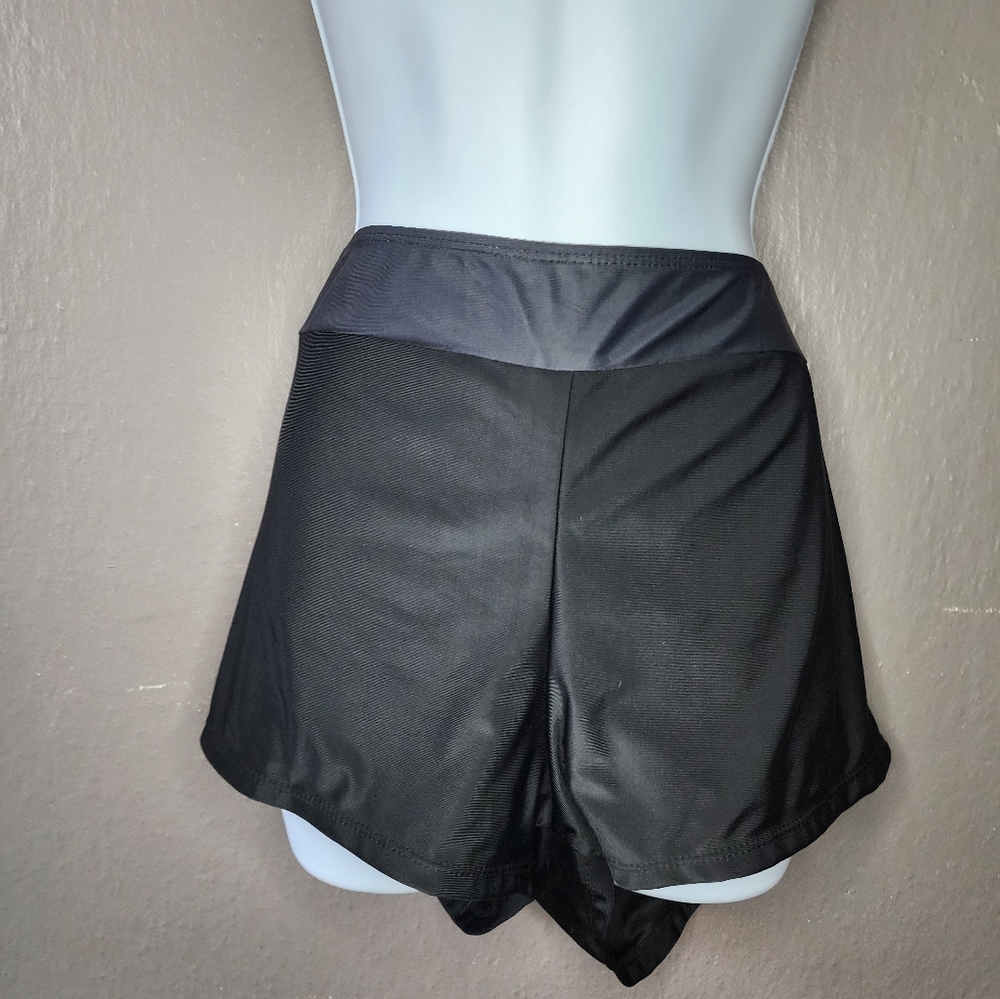Denater Black Swim Boy Shorts NWOT